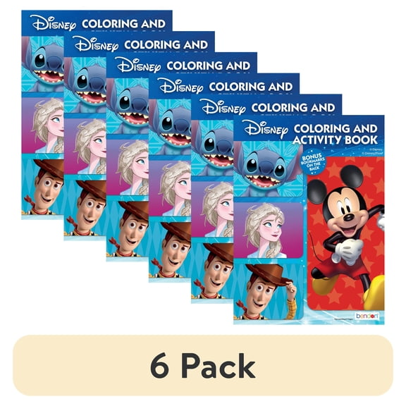 (6 pack) Disney Character Mashup 48-page Coloring and Activity Book, by Bendon, Paperback