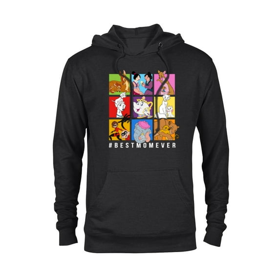 Disney Characters #BestMomEver Mother's Day - Pullover Hoodie for Adults - Customized-Black