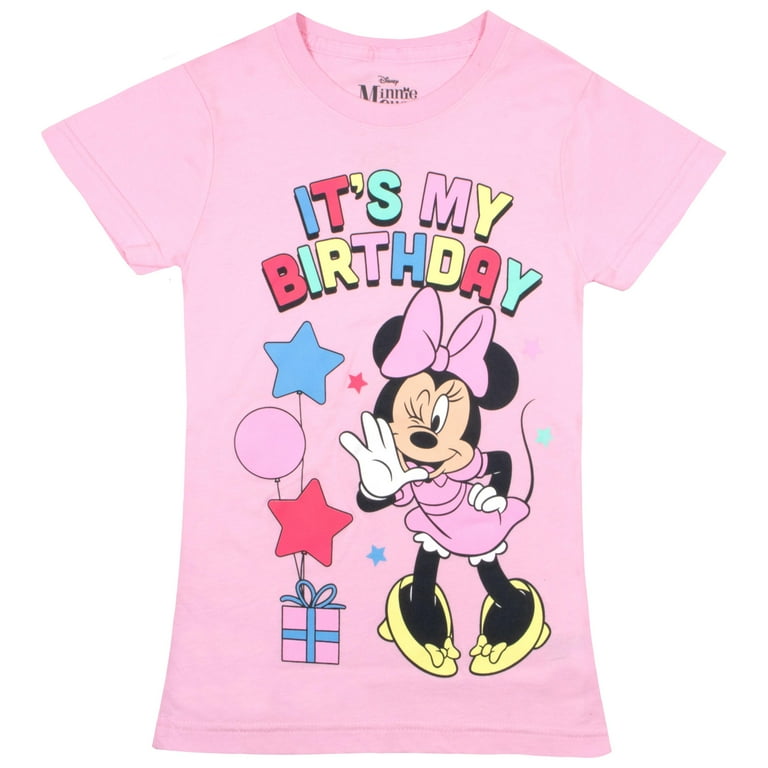 Disney Characters Birthday Girl Short Sleeve T-Shirt Girls Short