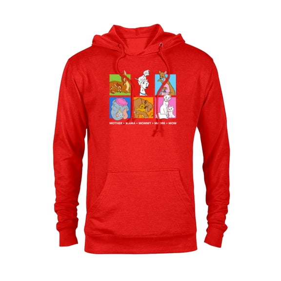 Disney Characters Colorful Mother's Day - Pullover Hoodie for Adults - Customized-Red