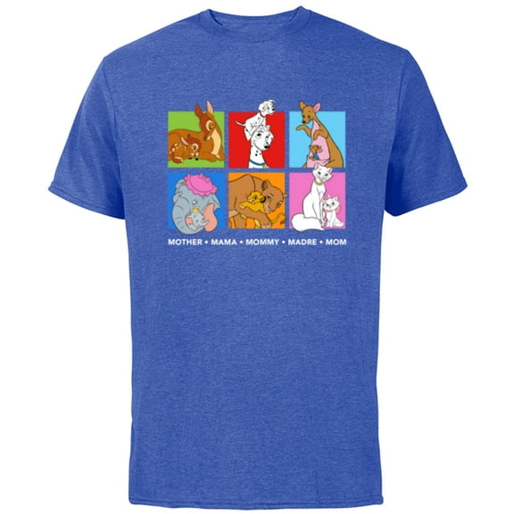 Disney Characters Colorful Mother's Day - Short Sleeve Cotton T-Shirt for Adults - Customized-Royal Heather