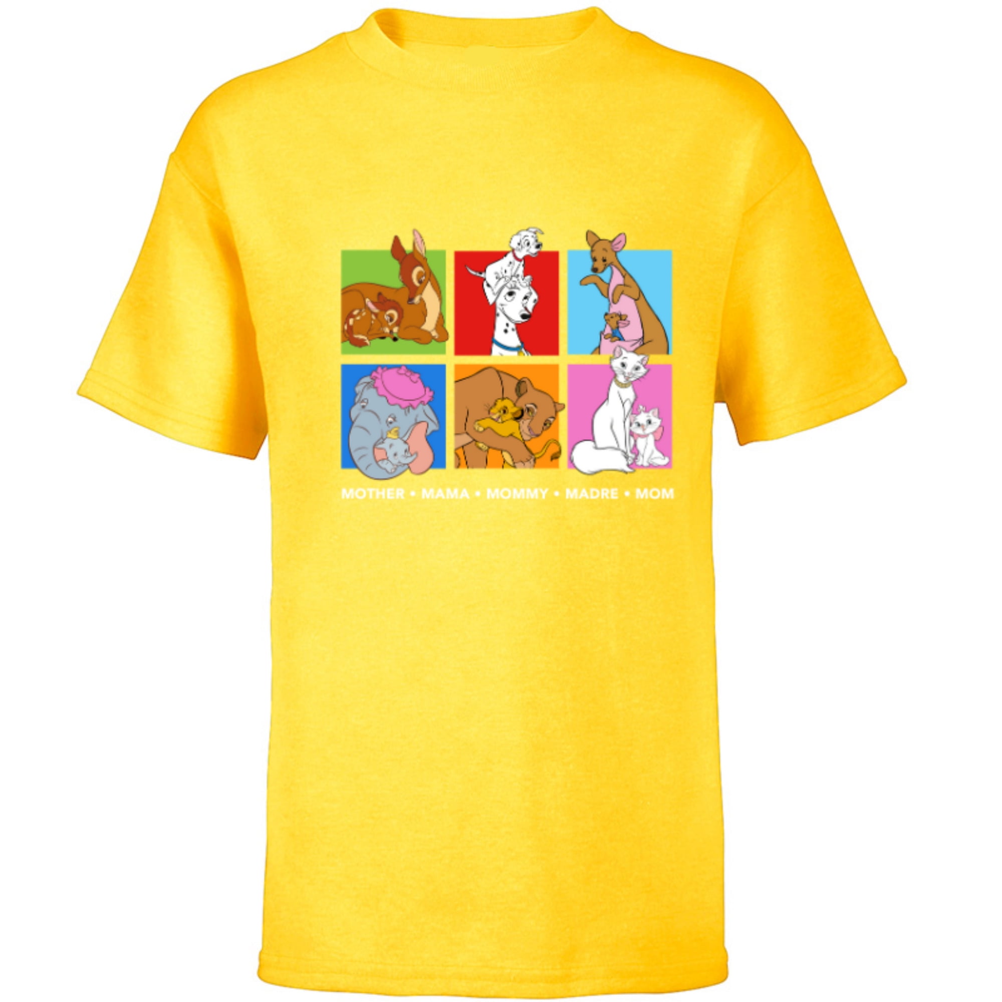 Disney Characters Colorful Mother's Day - Short Sleeve T-Shirt for Kids ...