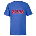 thumbnail image 1 of Disney Characters Mickey & More Cheers to the New Year 2024 - Short Sleeve T-Shirt for Kids - Customized-Royal, 1 of 5