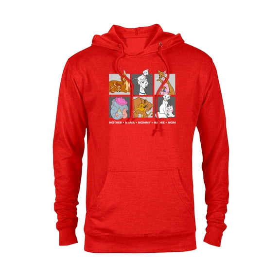 Disney Characters Neutral Mother's Day - Pullover Hoodie for Adults - Customized-Red