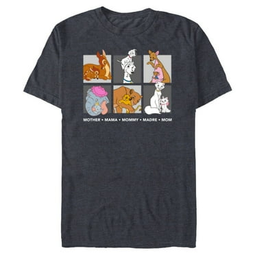 Disney Characters Neutral Mother's Day - Short Sleeve Blended T-Shirt for Adults - Customized-Navy Heather