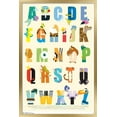 thumbnail image 1 of Disney Characters as the Alphabet Wall Poster, 22.375" x 34", Framed, 1 of 3