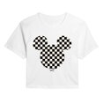 thumbnail image 1 of Disney - Checkerboard Mickey Ears Cropped Graphic T-Shirt, 1 of 5