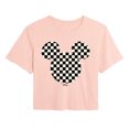 thumbnail image 1 of Disney - Checkerboard Mickey Ears Cropped Graphic T-Shirt, 1 of 4