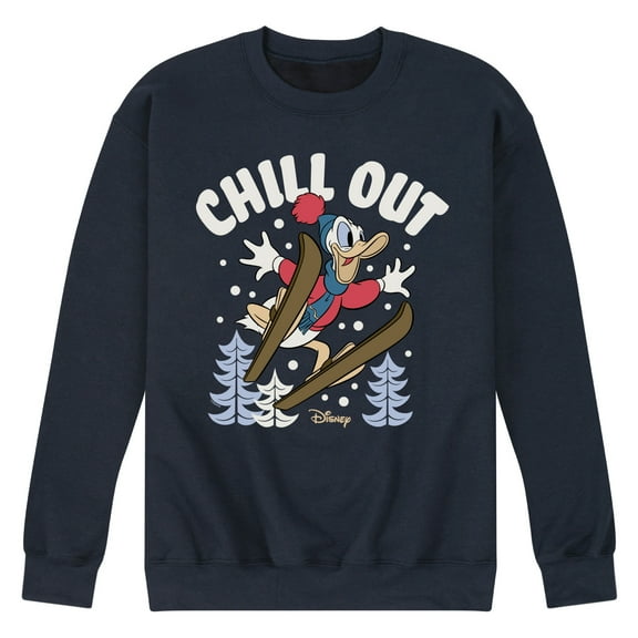 Disney - Chill Out Donald Duck - Men's Crew Fleece Sweatshirt Sweatshirt