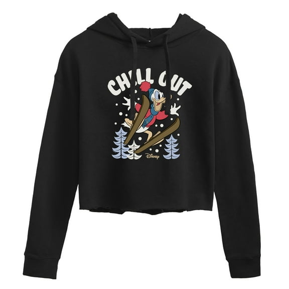 Disney - Chill Out - Juniors Cropped Pullover Hoodie