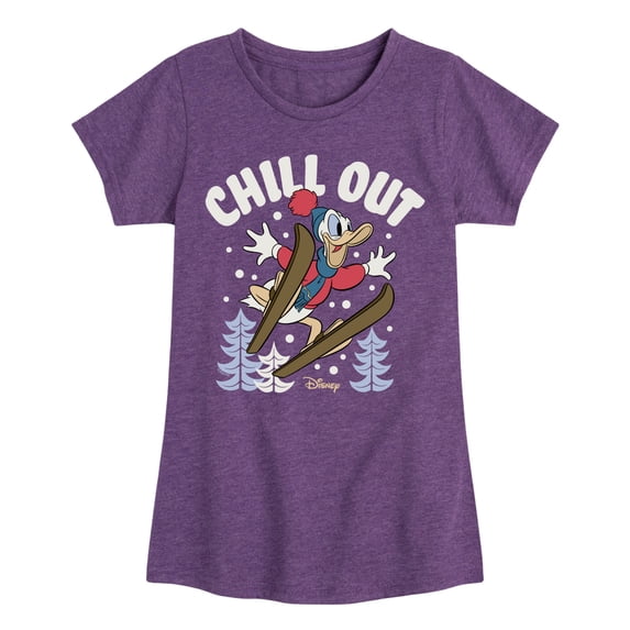 Disney - Chill Out - Toddler & Youth Girls Short Sleeve Graphic T-Shirt