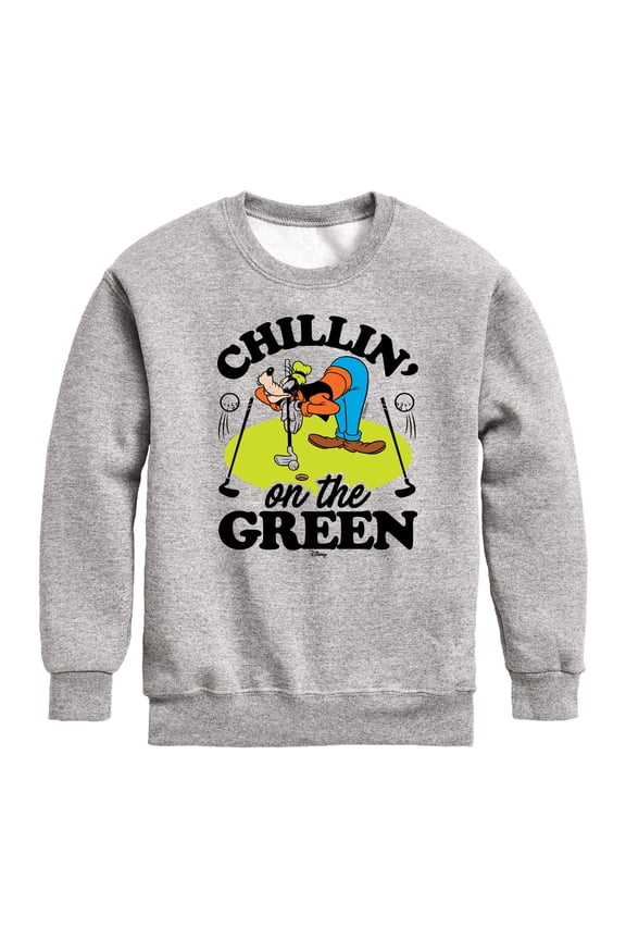 - Chillin On The Green - Toddler & Youth Crewneck Fleece Sweatshirt