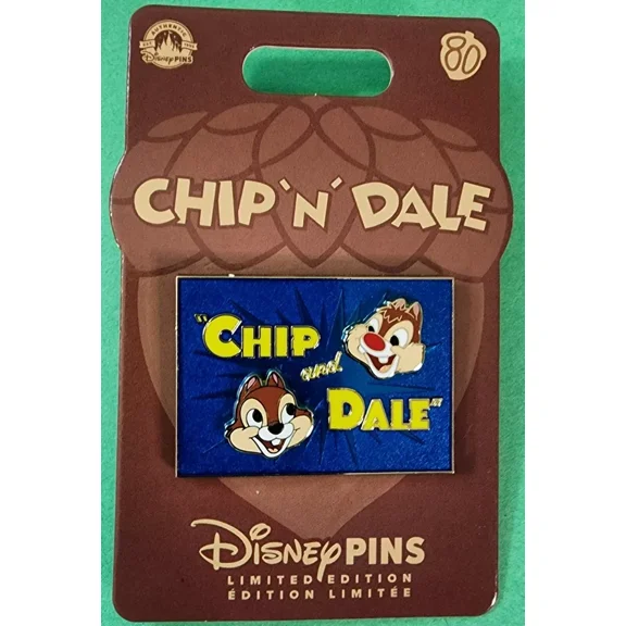 Disney Chip N Dale 80th Anniversary Limited Edition 3000 Pin
