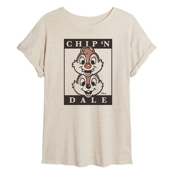 Disney - Chip 'N Dale - Chipmunk Smiles - Women's Oversized T-Shirt
