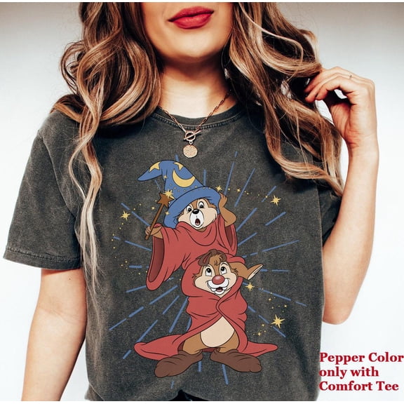 Disney Chip N Dale Costume Mickey Sorcerer Funny T-Shirt, Double Trouble Tee, Hollywood Studios Trip Shirt, Disneyland Family Matching Shirt