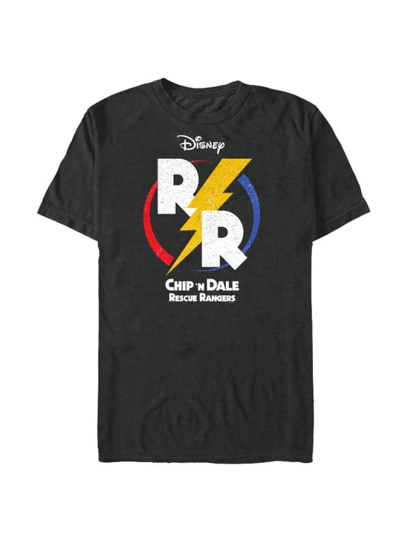 Chip ‘N Dale Rescue Rangers Logo - Short Sleeve Blended T-Shirt for Adults - Customized-Dark Heather