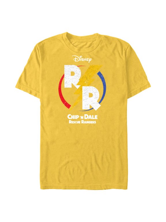 Chip ‘N Dale Rescue Rangers Logo - Short Sleeve Blended T-Shirt for Adults - Customized-Yellow