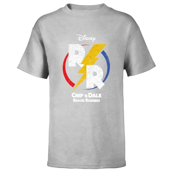 Disney Chip ‘N Dale Rescue Rangers Logo - Short Sleeve T-Shirt for Kids - Customized-Athletic Heather
