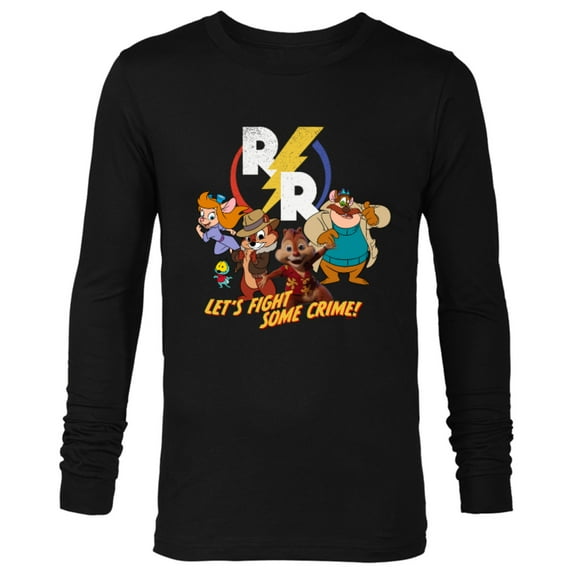 Disney Chip ‘N Dale Rescue Rangers - Long Sleeve T-Shirt for Men - Customized-Black