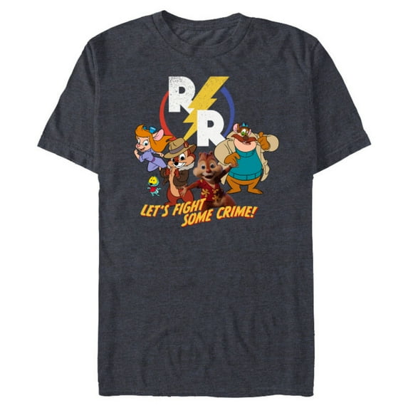 Disney Chip ‘N Dale Rescue Rangers - Short Sleeve Blended T-Shirt for Adults - Customized-Navy Heather
