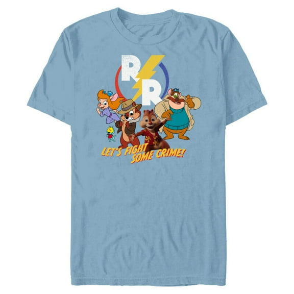 Disney Chip ‘N Dale Rescue Rangers - Short Sleeve Blended T-Shirt for Adults - Customized-Ocean Blue