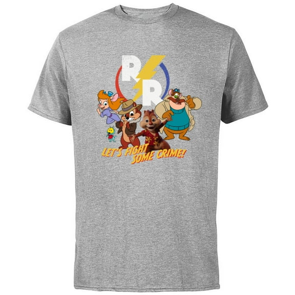 Disney Chip ‘N Dale Rescue Rangers - Short Sleeve Cotton T-Shirt for Adults - Customized-Athletic Heather