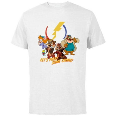 Disney Chip ‘N Dale Rescue Rangers - Short Sleeve Cotton T-Shirt for Adults - Customized-White