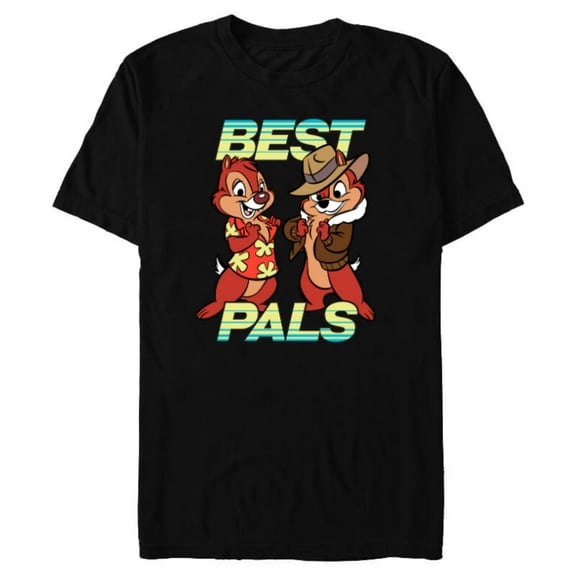 Disney Chip 'n Dale Best Pals - Short Sleeve Blended T-Shirt for Adults -Customized-Black