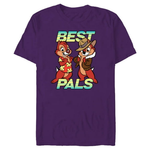 Disney Chip 'n Dale Best Pals - Short Sleeve Blended T-Shirt for Adults -Customized-Purple