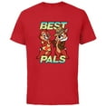 thumbnail image 1 of Disney Chip 'n Dale Best Pals - Short Sleeve Cotton T-Shirt for Adults -Customized-Red, 1 of 5