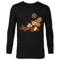 thumbnail image 1 of Disney Chip 'n Dale Chipmunks Acorn Run - Long Sleeve T-Shirt for Men - Customized-Black, 1 of 5