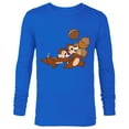 thumbnail image 1 of Disney Chip 'n Dale Chipmunks Acorn Run - Long Sleeve T-Shirt for Men - Customized-Royal, 1 of 5