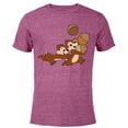 thumbnail image 1 of Disney Chip 'n Dale Chipmunks Acorn Run - Short Sleeve Blended T-Shirt for Adults - Customized-Purple, 1 of 5