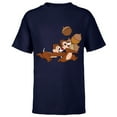 thumbnail image 1 of Disney  Chip 'n Dale Chipmunks Acorn Run - Short Sleeve T-Shirt for Kids - Customized-Navy, 1 of 5