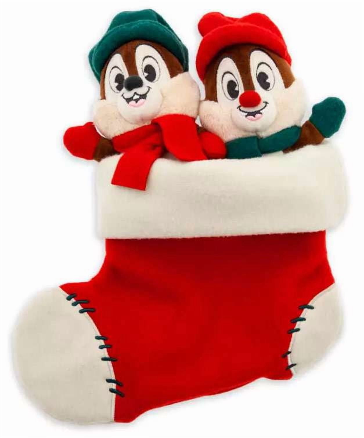 Disney Chip 'n Dale Duo in Santa Stocking Christmas Holiday Plush