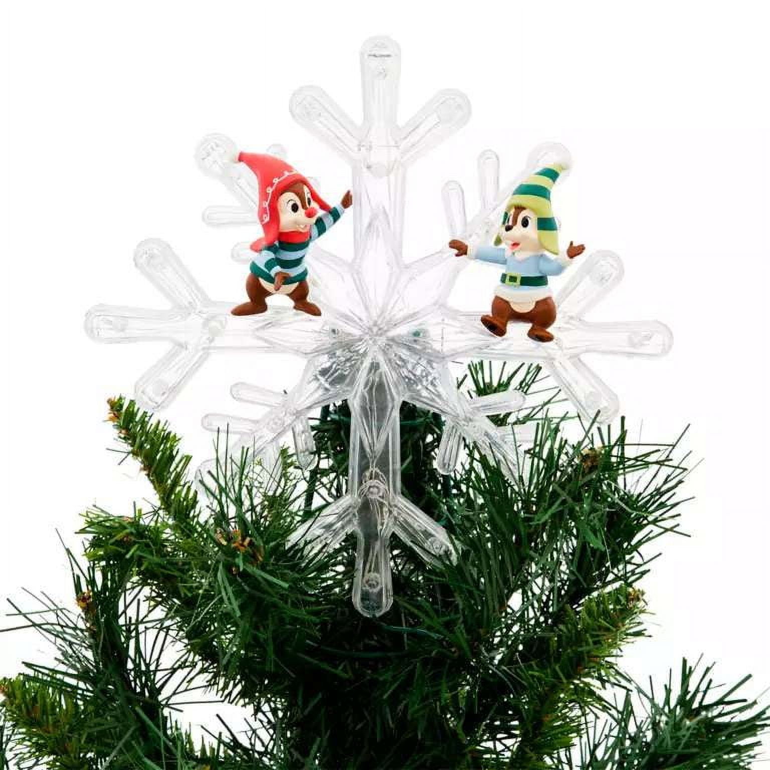 Disney Chip 'n Dale Elf Light-Up Holiday Christmas Tree Topper New