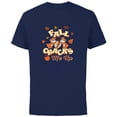 thumbnail image 1 of Disney Chip ‘n’ Dale Fall Cracks Me Up Funny Autumn - Short Sleeve Cotton T-Shirt for Adults - Customized-Navy, 1 of 5