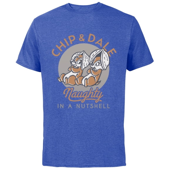 Disney Chip n Dale Naughty in a Nutshell - Short Sleeve Cotton T-Shirt for Adults -Customized-Royal Heather