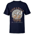 thumbnail image 1 of Disney Chip n Dale Naughty in a Nutshell - Short Sleeve T-Shirt for Kids -Customized-Navy, 1 of 5