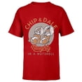 thumbnail image 1 of Disney Chip n Dale Naughty in a Nutshell - Short Sleeve T-Shirt for Kids -Customized-Red, 1 of 5
