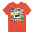 thumbnail image 1 of Disney - Choose Happy Grid - Toddler & Youth Short Sleeve Graphic T-Shirt, 1 of 6