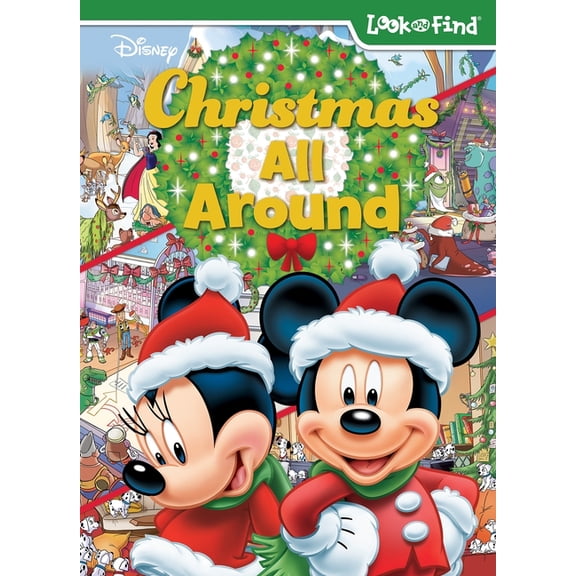 Disney: Christmas All Around Look and Find, (Hardcover)