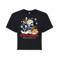 thumbnail image 1 of Disney - Christmas Brings So Much Joy - Juniors Cropped Cotton Blend T-Shirt, 1 of 5