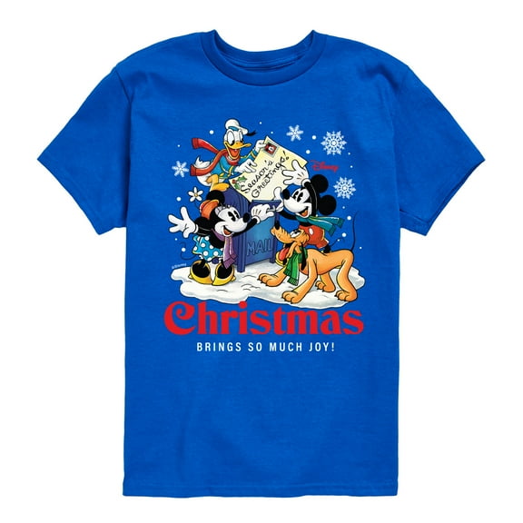 Disney - Mickey and Friends Christmas Brings So Much Joy - Toddler & Youth Short Sleeve Graphic T-Shirt