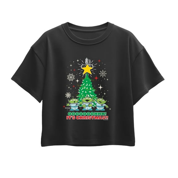 Disney - Christmas Claw - Youth Girl Short Sleeve Boxy Tee
