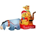 thumbnail image 1 of Disney Christmas Inflatable Eeyore Pulling Pooh and Tigger on Sled LED 7.5FT Wide, 1 of 4
