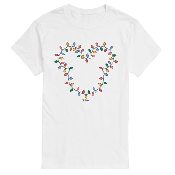 Disney - Christmas Lights Mickey Head - Men's Short Sleeve Graphic T-Shirt