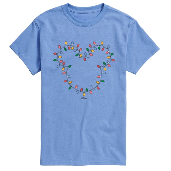 Disney - Christmas Lights Mickey Head Short Sleeve Graphic T-Shirt