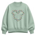 thumbnail image 1 of Disney - Christmas Lights Mickey Head - Women's Oversized Fleece Crew Sweatshirt, 1 of 4