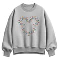 thumbnail image 1 of Disney - Christmas Lights Mickey Head - Women's Oversized Fleece Crew Sweatshirt, 1 of 3